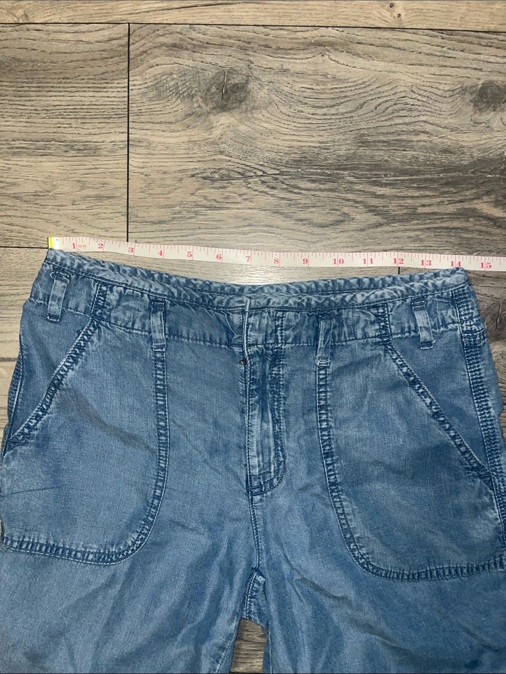 Gap Wide Leg Blue Denim Capri Size 27 P - Picture 10 of 14